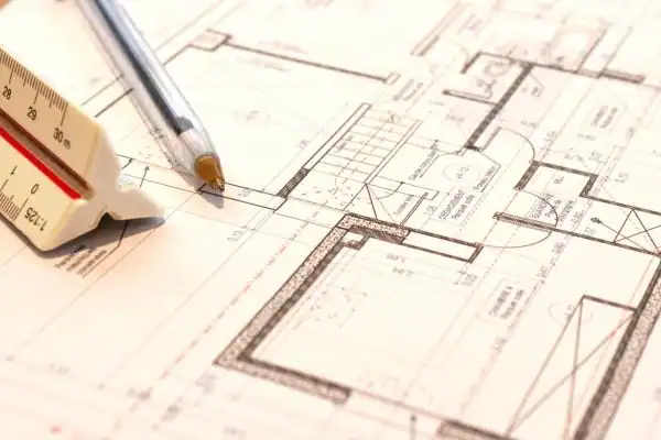 Image of architect Clifton drawings